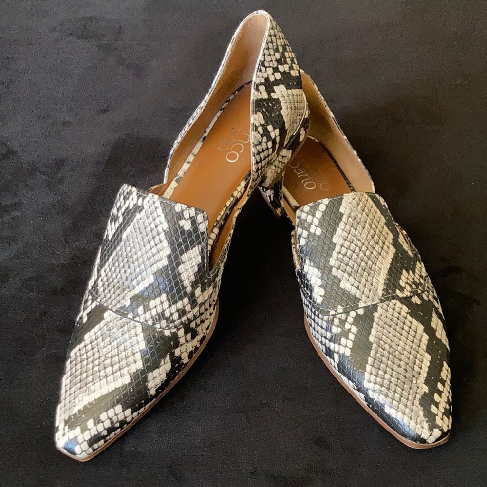 Franco Sarto slip-on snakeskin flats